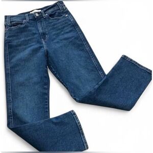 LEVI'S Signature Heritage High Rise Straight Leg Jeans Dark Wash Sz 6/28